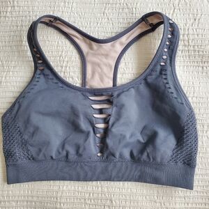 Champion French Grey Wireless Racerback Sports Bra Size XL